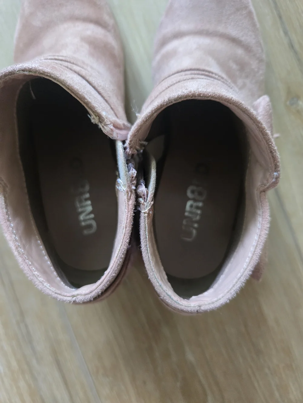 Kids Mauve Suede Ankle Boots with Decorative Side Bow